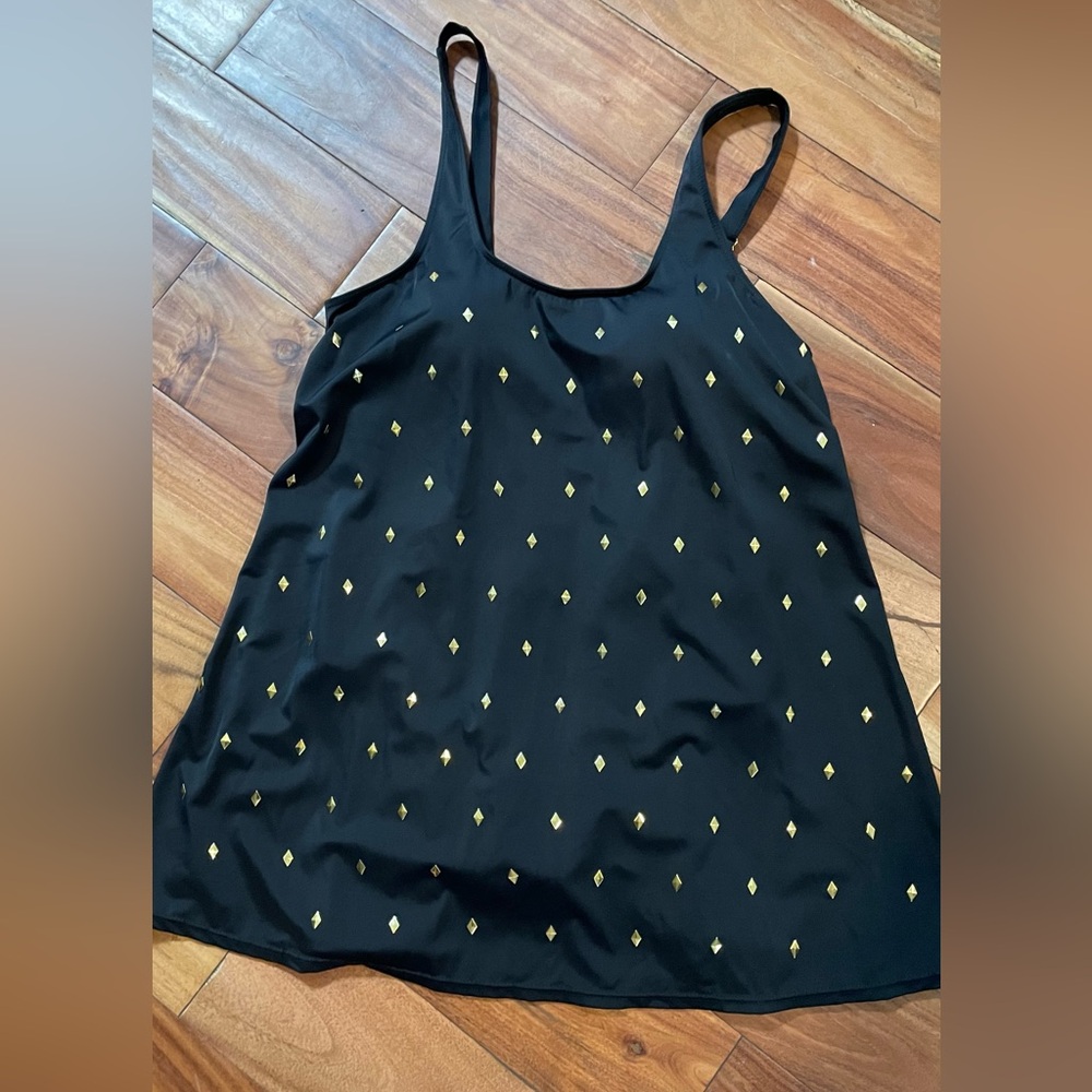 Blue and Black Camisole One Piece Swimwear